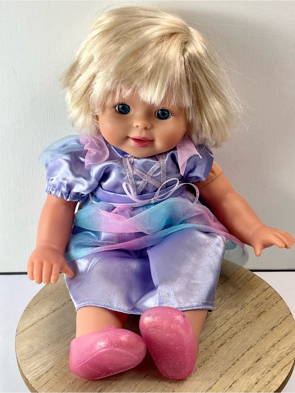 VTG Fisher-Price Little Mommy Sweet As Me Blonde Blue-Eyed Doll Mattel 14” Toy